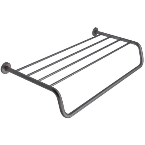 Inda - Porta teli con Porta asciugamani One nickel spazzolato