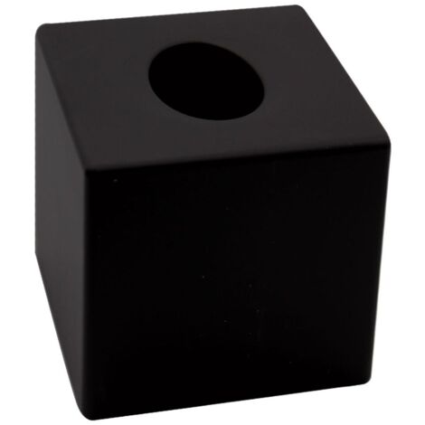Inda - Porte Kleenex carré noir pour comptoir