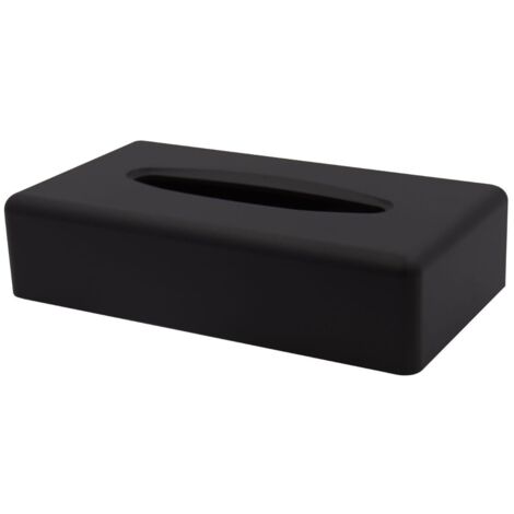 Inda - Porte-kleenex noir rectangulaire de comptoir