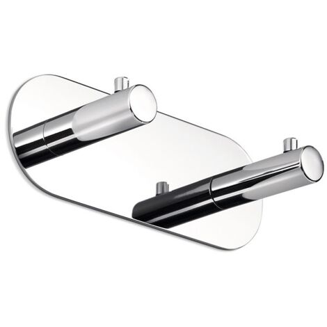 Inda - Porte-manteau double en acier chromé Gealuna