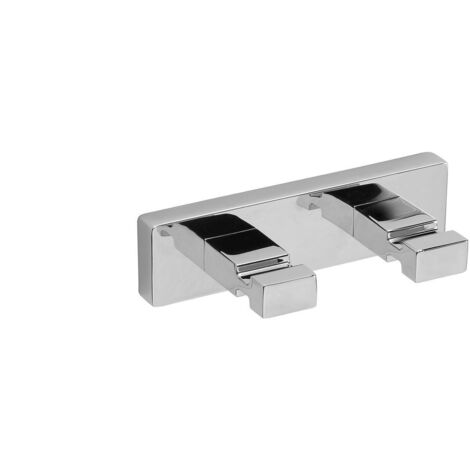 Inda - Porte-manteau double en chrome poli Lea