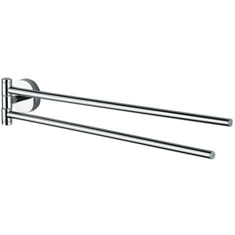 Inda - Porte-serviettes double articulation Forum chrome poli