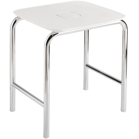 Inda - Sgabello con seduta in ABS in bianco lucido