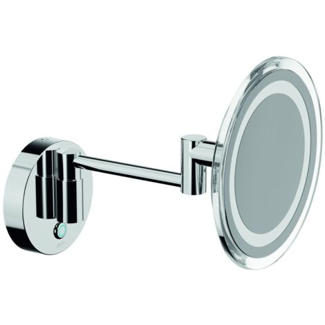 Inda - Specchio ingranditore 3x tondo con luce LED a parete, My
