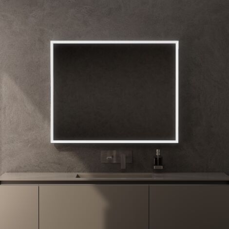 Inda - SpezifikationChio LED Pirano 100x80cm dimmbar mit weißem Rahmen