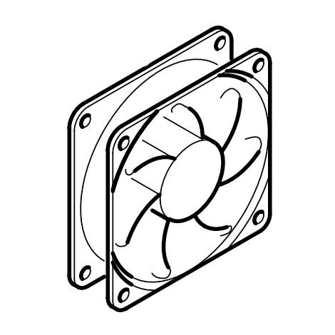 Indelb Ventilador 12V - Ventilador compacto de 12V para sistemas Indelb, mejora la circulación de aire en compartimentos.