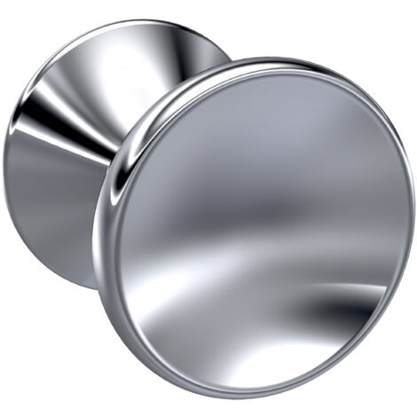Indented Round Knob, 30mm - Chrome