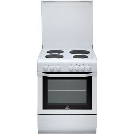 INDESIT-I6E6C1AE(W)/FR - Cuisiniere Electrique - 4 Zones - 7000W - Four Multifonctions Catalyse - 59L - A - 60x60cm -Blanc