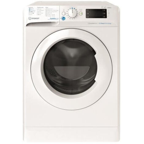 Indesit – Lave-linge séchant frontal 7 kg – Vitesse d'essorage 1400 tours/min – Classe énergétique B – Moteur à induction silencieux - BDE76435WVFR