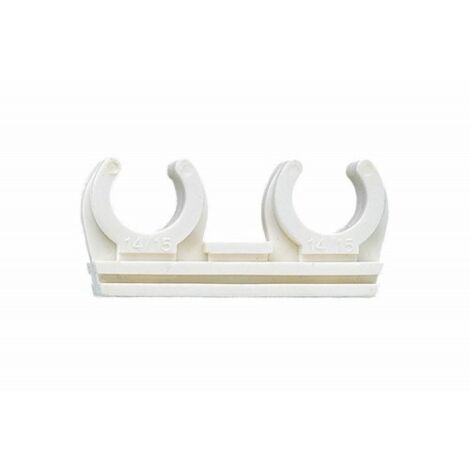 INDEX ABID028 - Abrazadera de nylon clip doble con casquillo de laton M-6 28