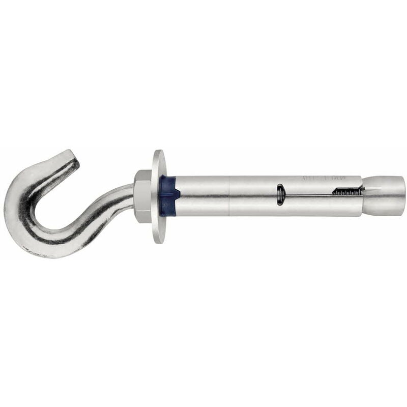 Index - Cheville anti-rotation pour charges moyennes - Crochet forgé Inox A2 M10 x 70 Ø12 - Boite de 50