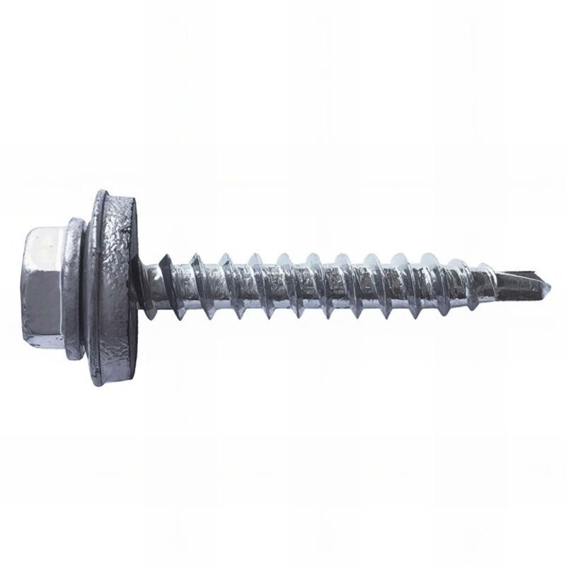 250 vis autoperceuses, tête hexagonale 8 gris aluminium 4,8 x 28 mm zingué spécial bac acier - AFGR144828 Index