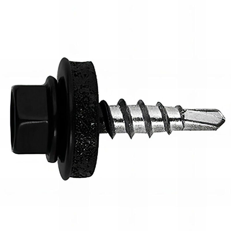 250 vis autoperceuses, tête hexagonale 8 noir 4,8 x 35 mm zingué spécial bac acier - AFNE144835 Index