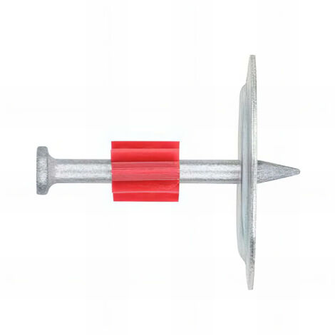 Index – Lot de 100 clous rainurés avec rondelle métallique 36 mm – Pour cloueur à poudre 3,8 x 51 mm – Utilisation sur béton armé - FPAM0851
