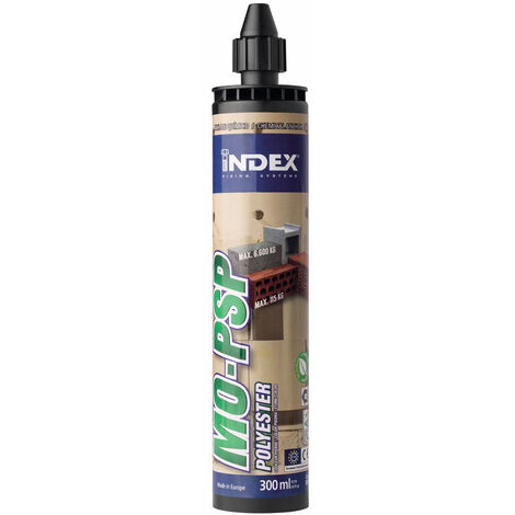 Index – Kit de scellement chimique 300ml – Polyester sans styrène couleur pierre – Adhérence optimale pour matériaux variés