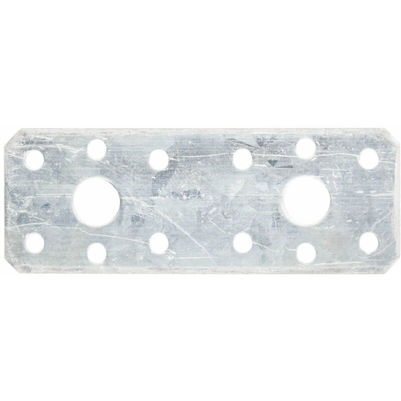 Index - 50 platines galvanisées à chaud, d'assemblage et bride plate 135 x 55 mm - PTBR13355