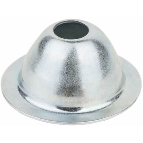 Index – Rosace conique zinguée pour collier – Diamètre extérieur 26 mm – Diamètre intérieur 7 mm – Boîte de 100 pièces