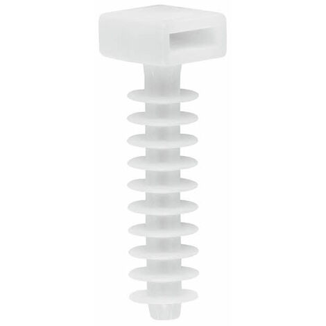 Index – Sachet de 100 bouchons à bride blancs 6mm – Fixation solide pour bois dur – Adhérence durable – Pour travaux de bricolage - tacobribl6