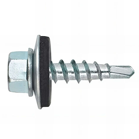 Index – Lot de 250 vis autoperceuses 4,8 x 35 mm – Acier zingué pour bois tendre et dur – Tête hexagonale SW8 – Applications menuiserie - AFZN144835