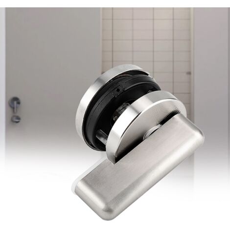 [Indicador de estado de la puerta] Cerradura de puerta de aleación de zinc con manija e indicador de ocupado/libre para WC o baño, grosor de puerta 12–18 mm, aluminio color plata con indicadores rojo/