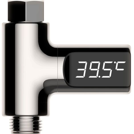 Indicador digital de temperatura de ducha en grados Celsius, termómetro digital de agua, medidor de agua LED para monitoreo en tiempo real de la temperatura del agua del baño.