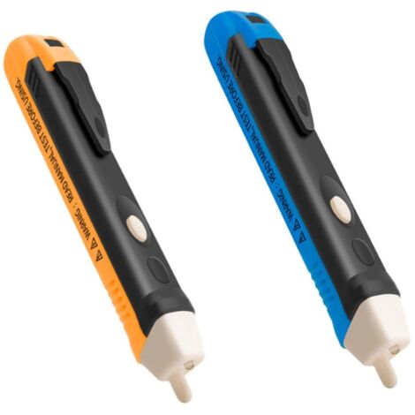 Indicador eléctrico 90-1000V CA Enchufe de pared Detector de voltaje sin contacto Sensor Probador Lápiz Luz LED 110-220V (Amarillo)