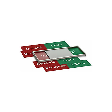 Indicador libre/ocupado  multilingüe  H x A 54 x 151 mm 