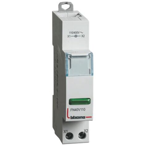 Indicador luminoso Bticino con LED verde 110-400 Vac 1 módulo FN40V110