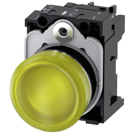 Indicador Siemens luminoso amarillo LED 24V 22mm 3SU11526AA301AA0