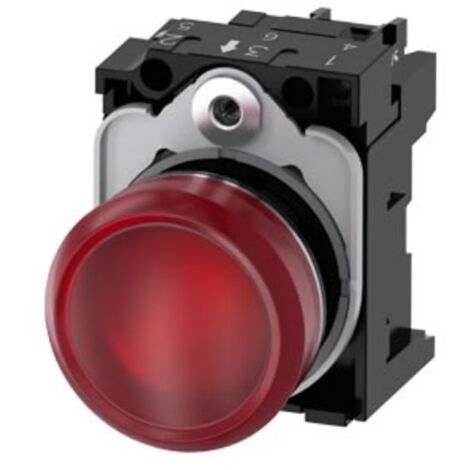 Indicador Siemens luminoso LED rojo 24V 22mm 3SU11526AAA0