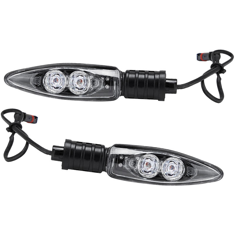 

Asupermall - Indicadores de senal de giro LED para motocicleta, luces de giro delanteras y traseras de repuesto para BMW R1200GS G310R G310GS F800GS