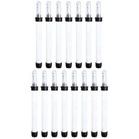 Indicateur d'arrosage pour plantes, lot de 15, blanc