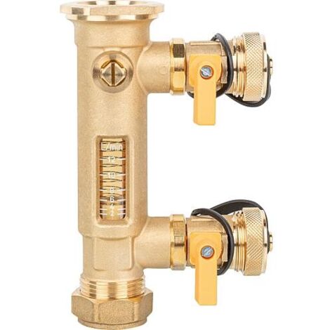 Indicateur de debit de passage 2-12 l/min complet, raccord de serrage 22 mm avec purge