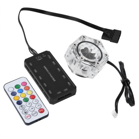 Indicateur de débit en acrylique 6 voies fileté G1/4 pour refroidissement liquide PC