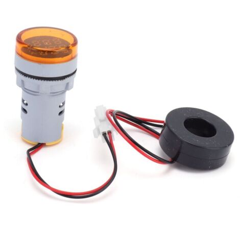 Indicateur de Signal de Courant Lampe Ronde Universelle Double Écran 60-500V AC Jaune