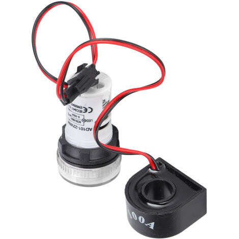 Indicateur de Signal Universel Lampe Ronde 2 Affichages 60‑500V AC Blanc AD101‑22VAM