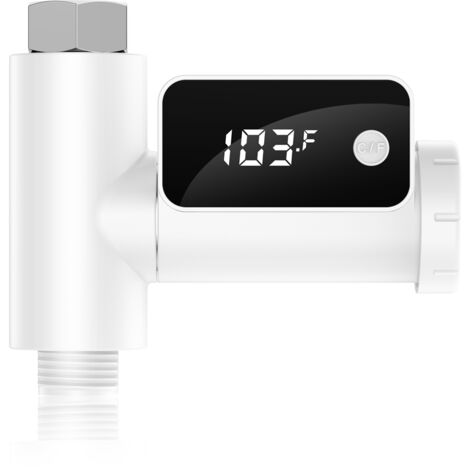 Indicateur de température d'eau LED pour robinet de douche, affichage rotatif à 360°, conversion °F/°C, thermomètre pour douche de bébé, salle de bain domestique