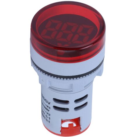 Indicateur de Tension Numérique AD16-22FSV AC 60-500V, Affichage Rouge Ronde