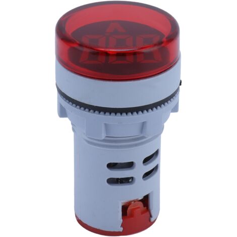 Indicateur de Tension Numérique AD16-22FSV Forme Ronde 60-500V AC Rouge