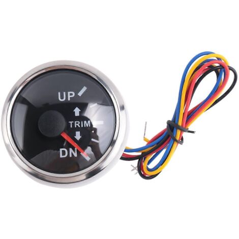 Indicateur de trim universel numérique marin 52 mm, noir, droit