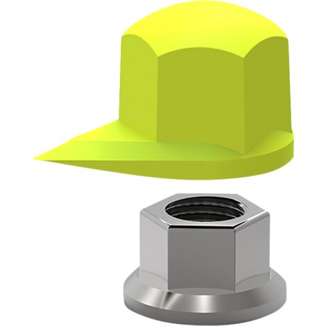 Indicateur desserrage et cache écrou 33 mm 8702633 – Filetage métrique pas standard – Pour chantiers humides – Couleur jaune – Tip Top