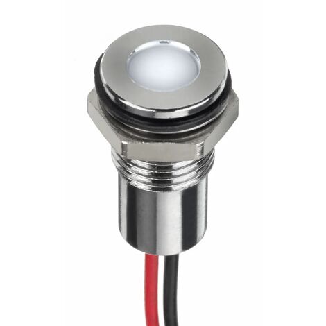 Indicateur LED à montage panneau RS PRO - couleur(s):Blanc 28 V IP67 ( Prix pour 1 )