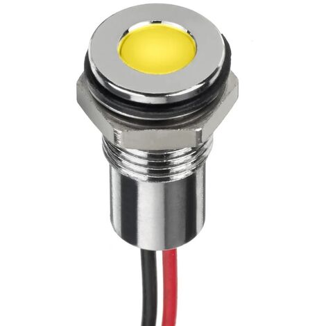 Indicateur LED à montage panneau RS PRO - couleur(s):Jaune 28 V IP67 ( Prix pour 1 )