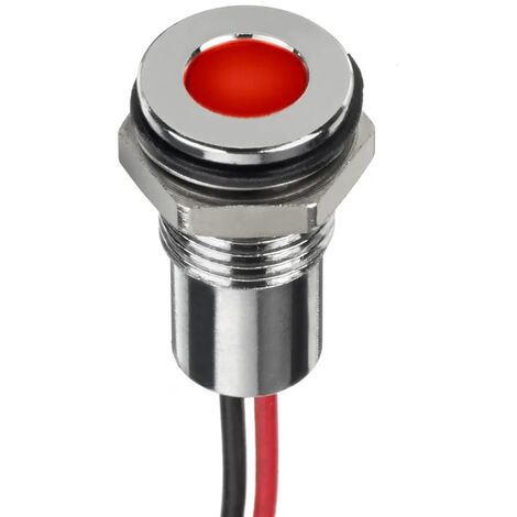 Indicateur LED à montage panneau RS PRO - couleur(s):Rouge 12 V IP67 ( Prix pour 1 )