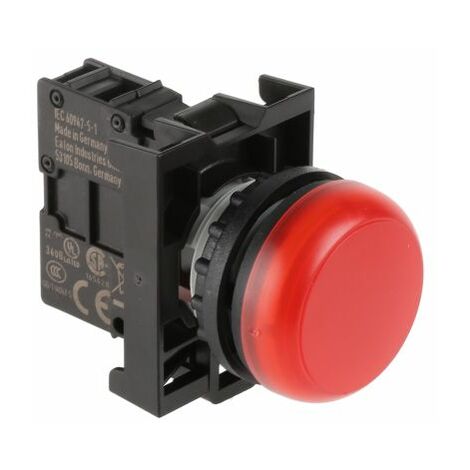 Indicateur LED Eaton Rouge 12 30V c.a. / V c.c., Ø découpe 22mm, Montage encastré, Arrière, En surface, ( Prix pour 1 )