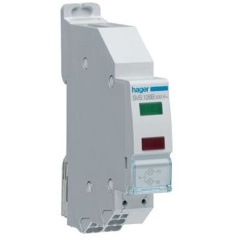 Indicateur LED Hager Rouge/vert 230V, IP20 ( Prix pour 1 )