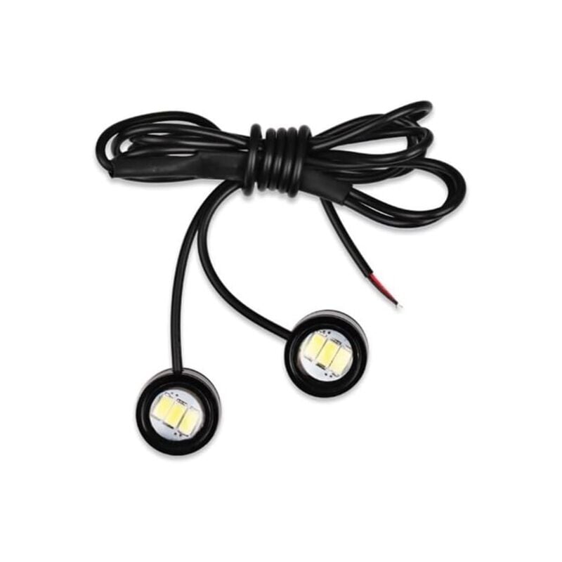 Indicateurs de Moto Lumière stroboscopique Moto, Flash d'avertissement, feu Stop projecteur 12V lentille œil Poisson, Ambre Rouge Bleu, Lampe