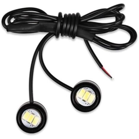 Indicateurs de Moto Lumière stroboscopique Moto, Flash d'avertissement, feu Stop projecteur 12V lentille œil Poisson, Ambre Rouge Bleu, Lampe décorative, 2 pièces