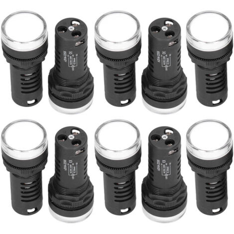 Indicateurs Électroniques Économie d'Énergie 10 Pièces Rouge Vert Alimentation LED Moteurs 220V AC DC