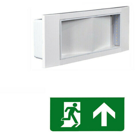 INDICATIONS DE LAMPE DE SORTIE DE SECOURS LUMIÈRE BLANCHE DE SÉCURITÉ À LED DIRECTE